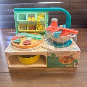 B. Toys Mini Chef Pizza-n-Pasta Wooden Kitchen Playset